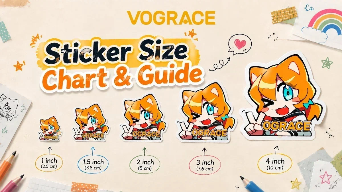 Sticker Size Chart & Guide