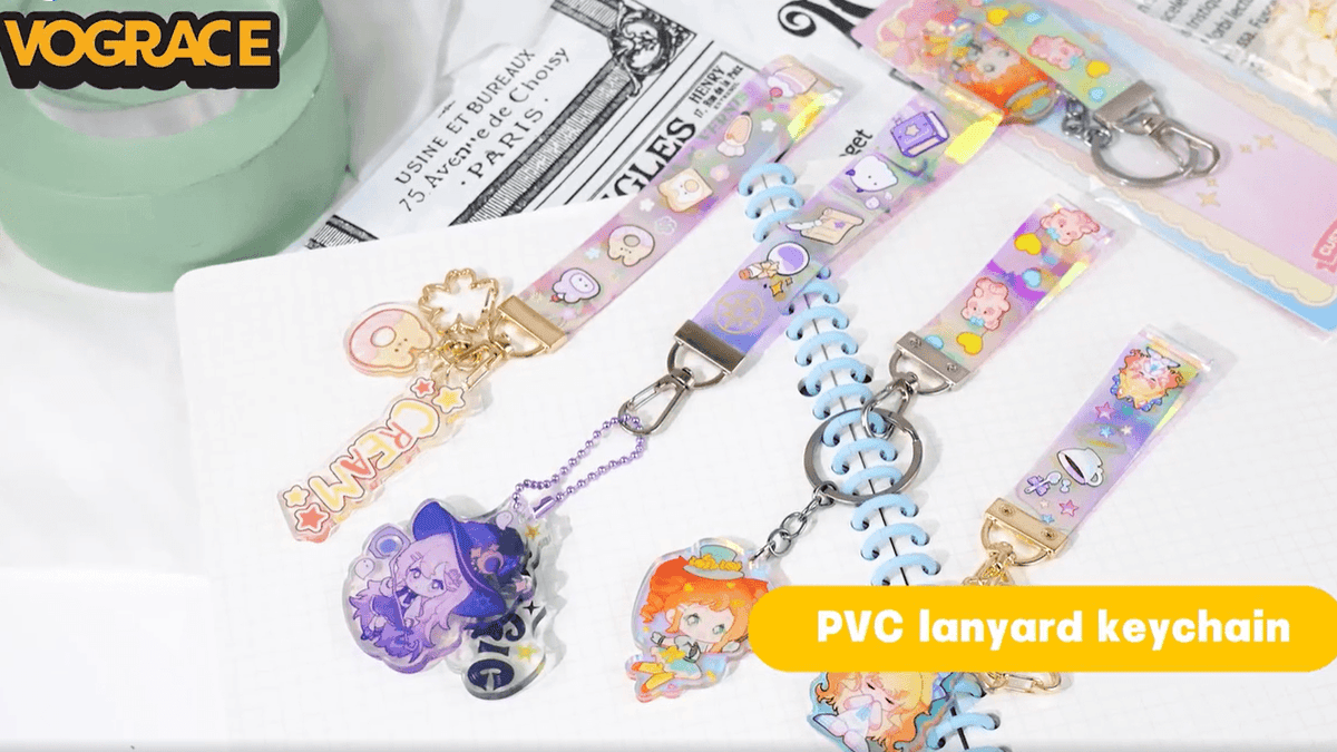 Profitable Creativity with Custom Clear Acrylic Holographic PVC Lanyard Keychains - VOGRACE