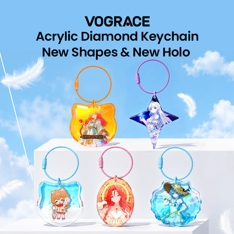 Acrylic Diamond Keychain: New Shapes, Holo & More Customizable Than Ever!