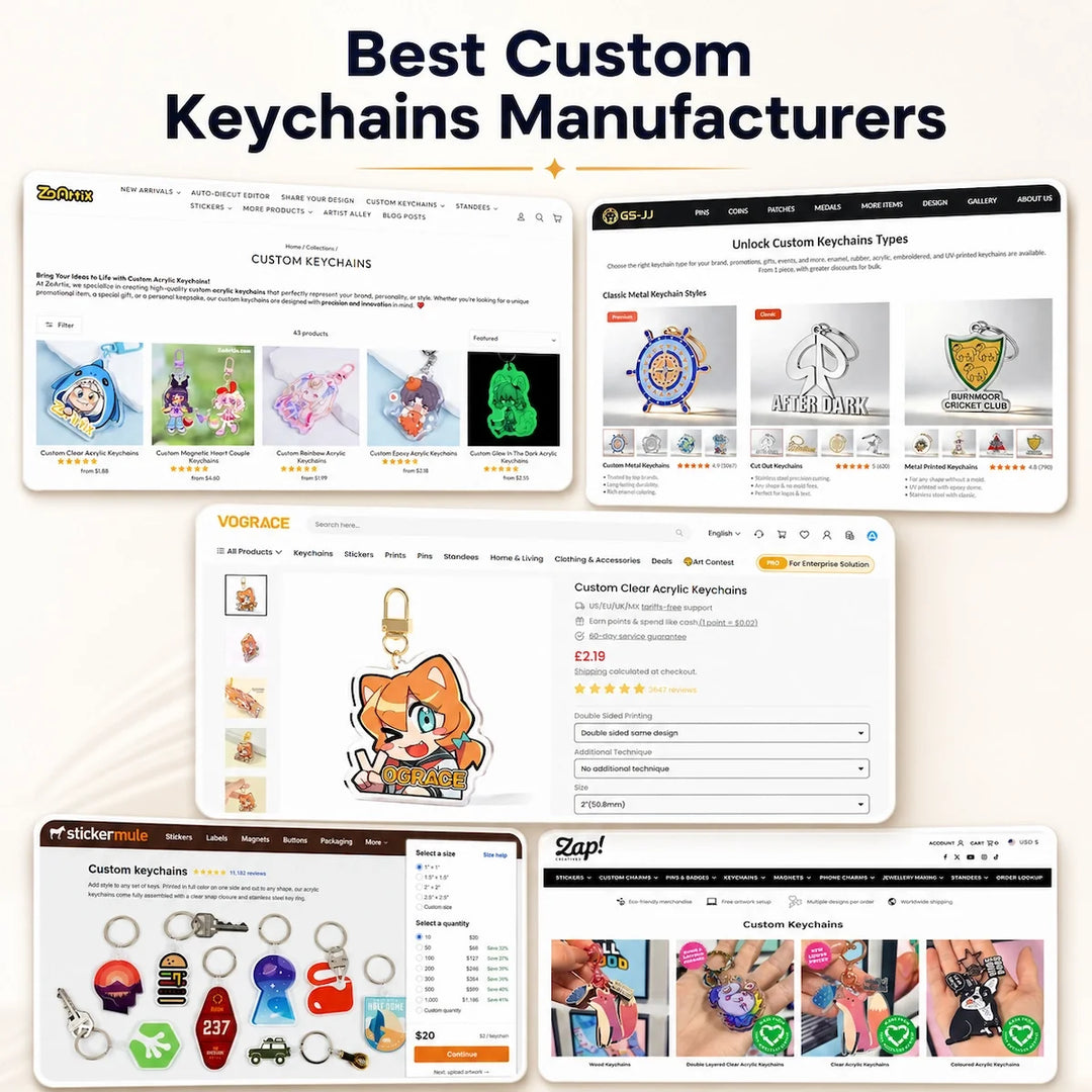Best Custom Keychains Manufacturers for Artists