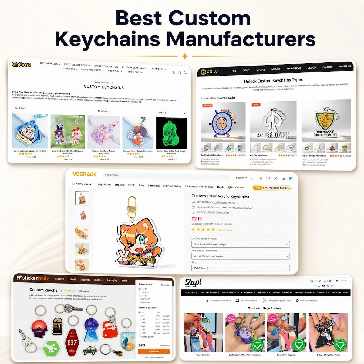 Best Custom Keychains Manufacturers for Artists