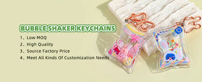 Neuankömmlinge: Custom Bubble Shaker Pillows Candy Keychains