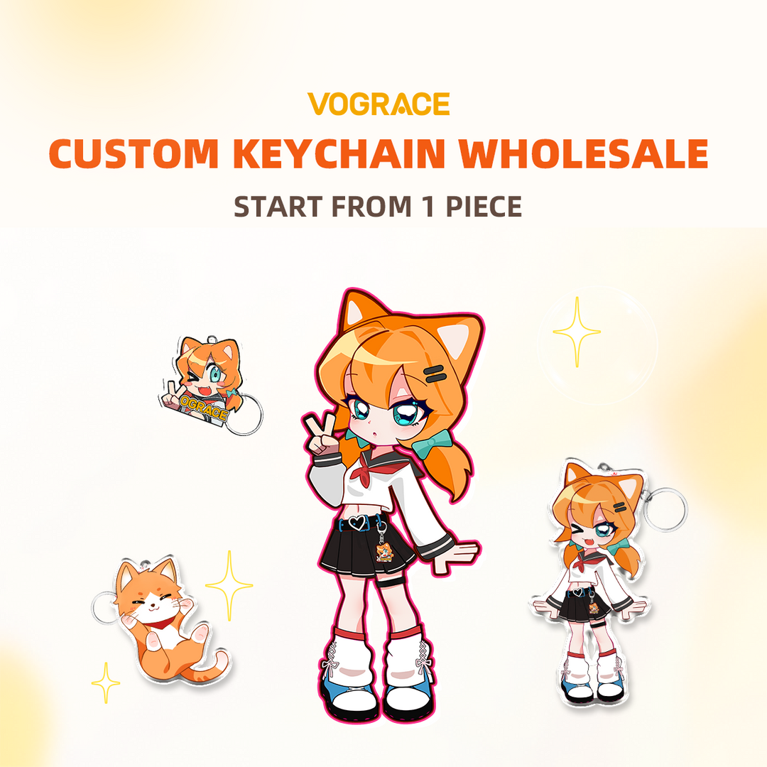 Personalised Keychain Gifts: Vograce Custom Acrylic, Metal & Wood Keychains