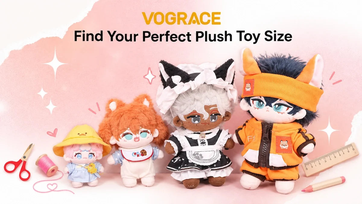 Plush Size Guide: From Mini to Jumbo, Size Chart & Tips | Vograce Blog