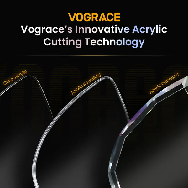Vograce's Innovative Acrylic Cutting Technology. Upgrade Your Acrylic Keychains with Diamond & Rounding Cutting