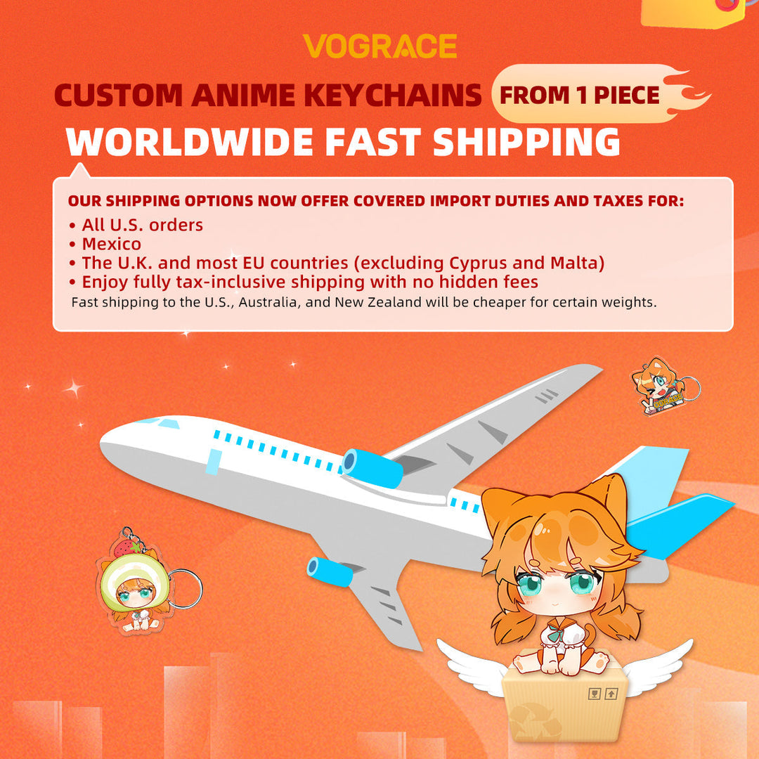 Who Offers Worldwide Shipping for Anime Keychains? - VOGRACE