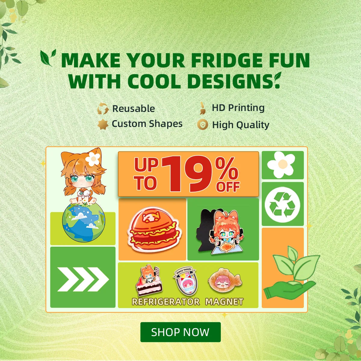 究極のカスタムアニメ冷蔵庫マグネットコレクションを作成する 