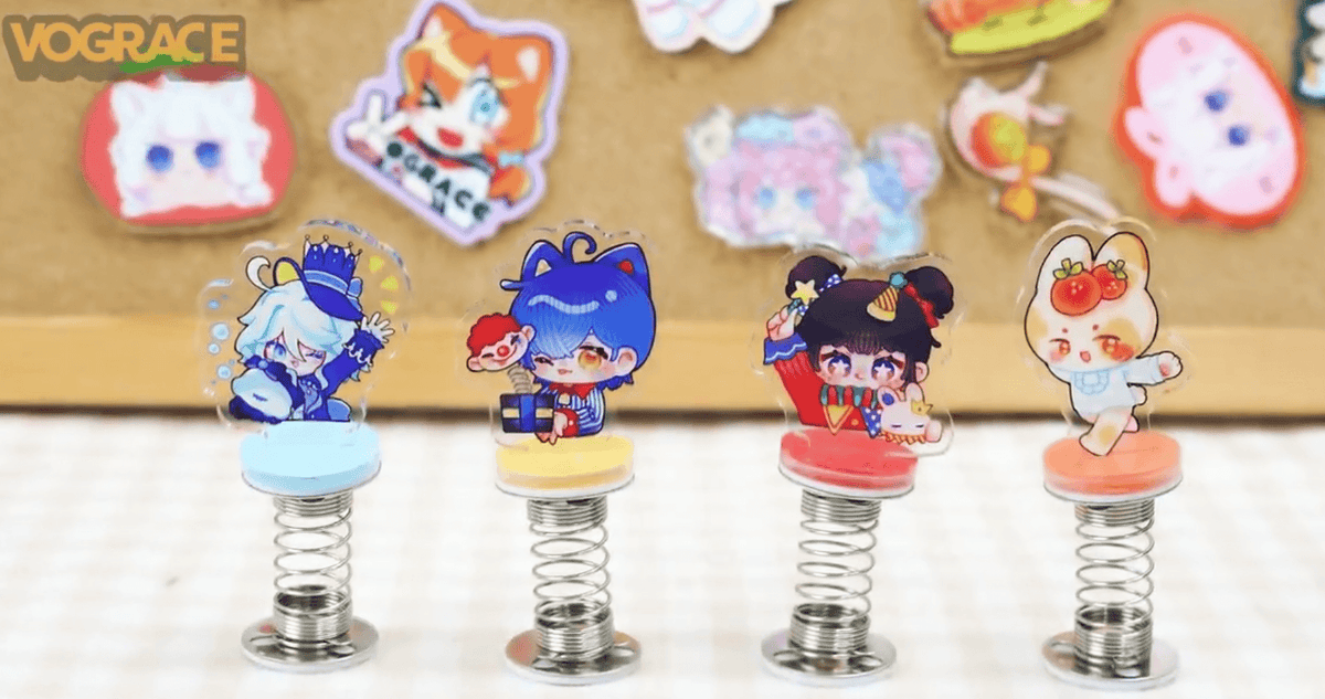 Attract with Style using Custom Spring Shaker Acrylic Standees - VOGRACE