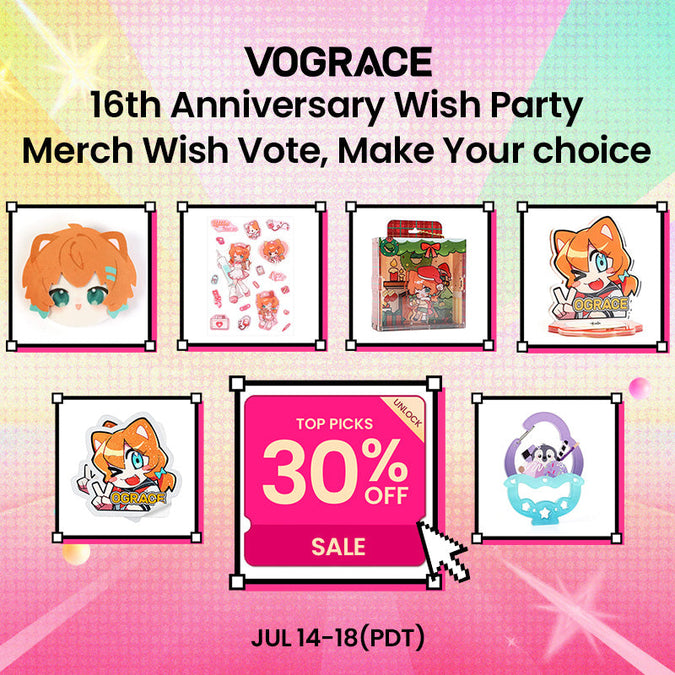 Vograce’s 16th Anniversary Is Coming—Vote for the Products You Want at 30% OFF!