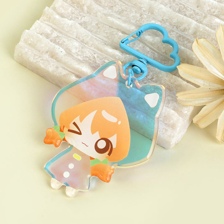 Custom Rainbow Acrylic Rounding Keychains