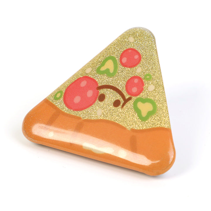 Custom Triangle Glitter Button Pins