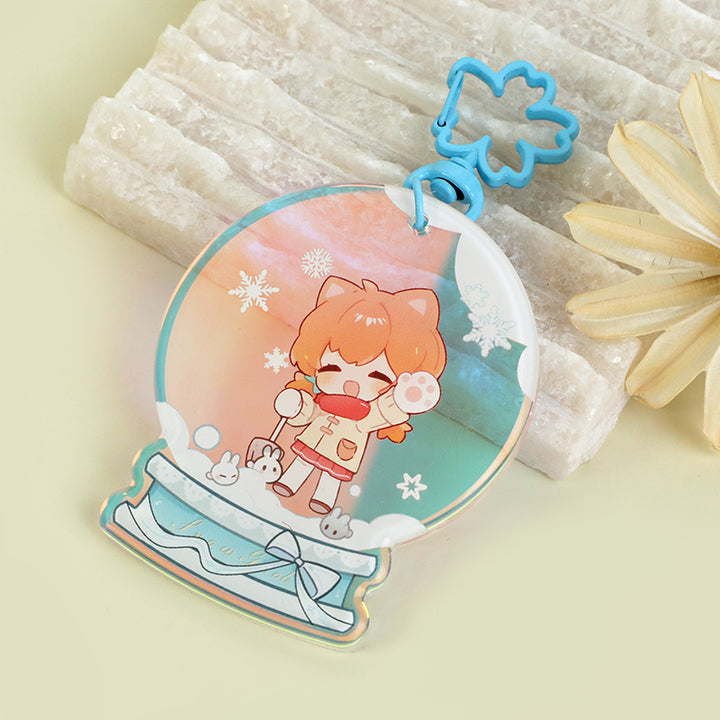 Custom Rainbow Acrylic Rounding Keychains