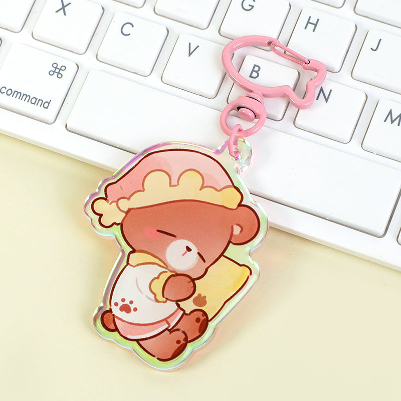 Custom Rainbow Acrylic Rounding Keychains