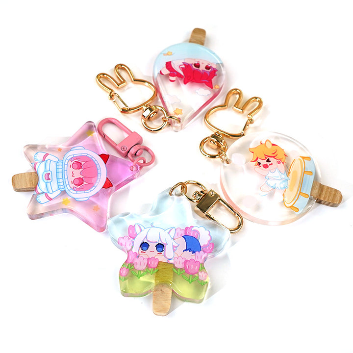 Custom Acrylic Ice Cream Popsicle Keychain