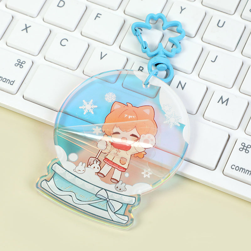 Custom Rainbow Acrylic Rounding Keychains