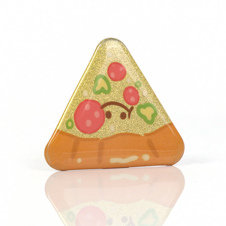 Custom Triangle Glitter Button Pins