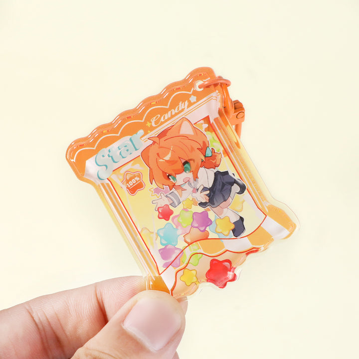 Custom 3D Double-Layer Rounding keychain