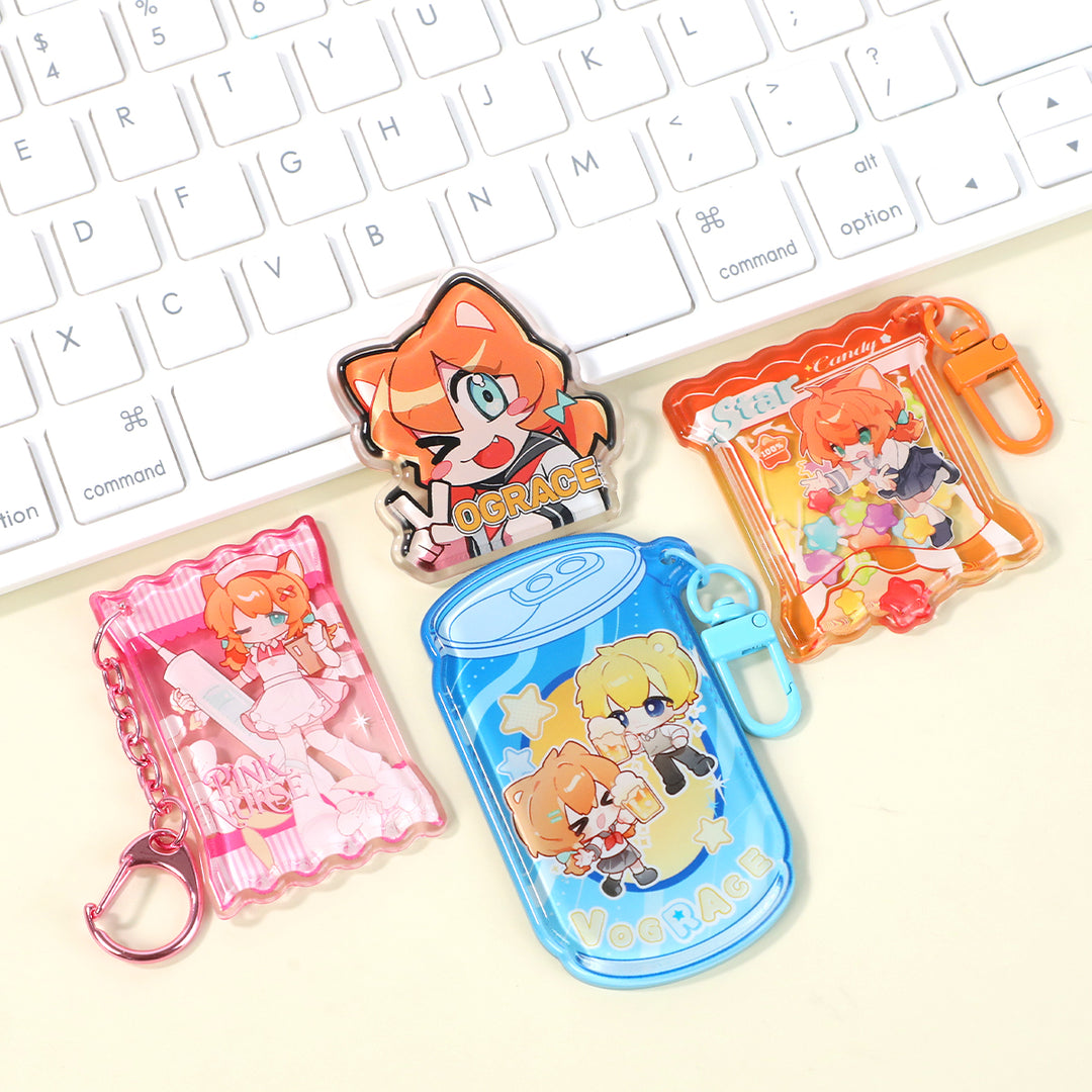 Custom 3D Double-Layer Rounding keychain