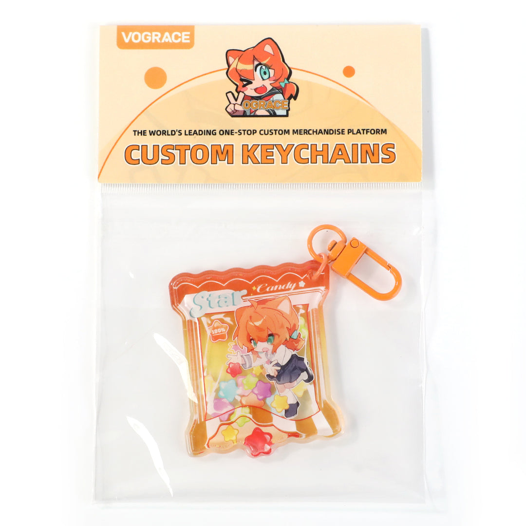 Custom 3D Double-Layer Rounding keychain