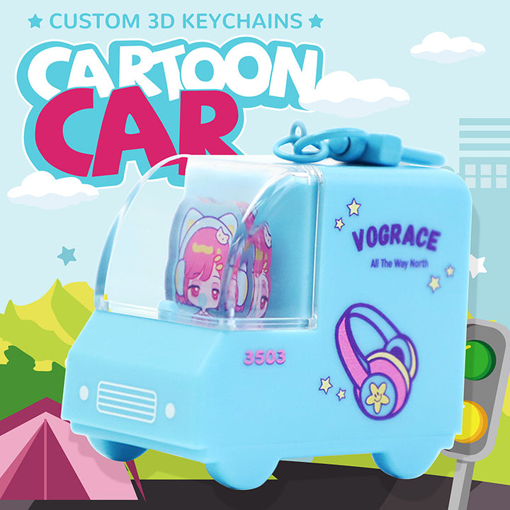 Custom Acrylic 3D Cartoon Car Charms