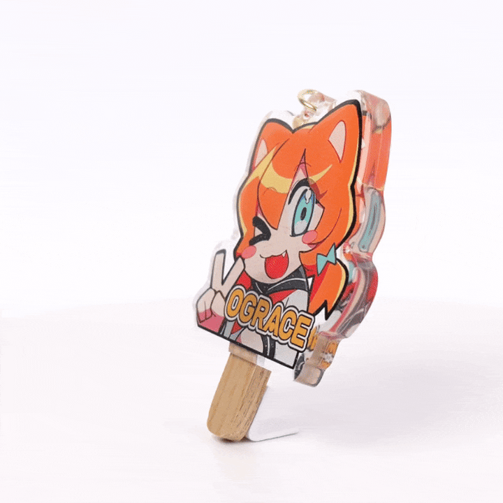 Custom Acrylic Ice Cream Popsicle Keychain
