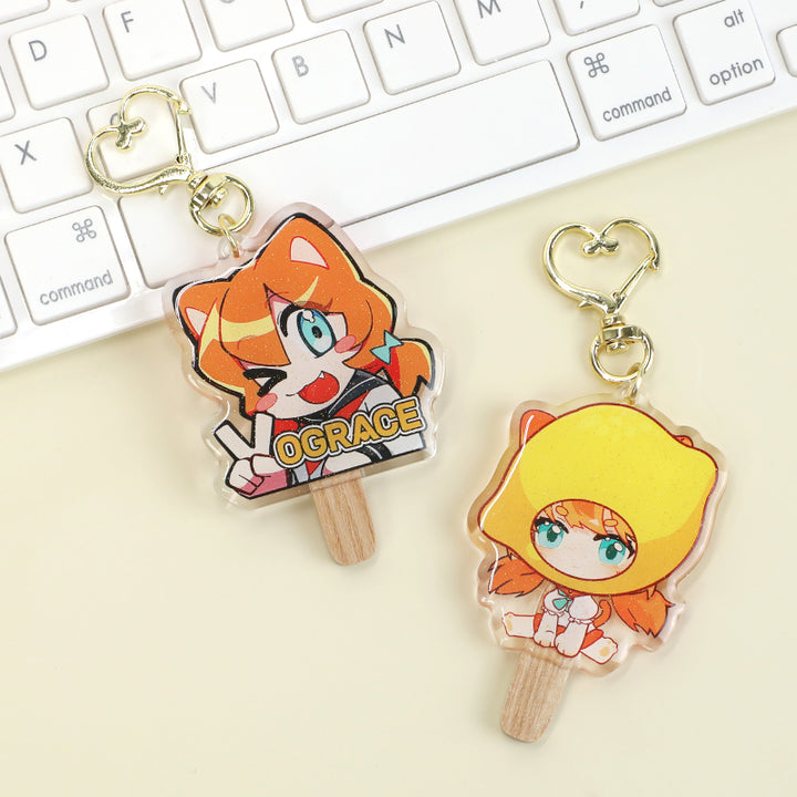 Custom Acrylic Ice Cream Popsicle Keychain