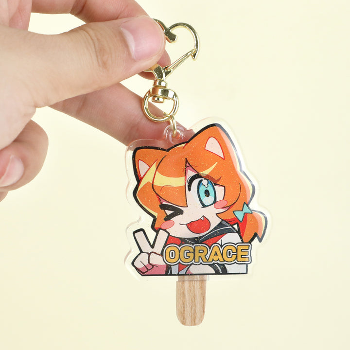 Custom Acrylic Ice Cream Popsicle Keychain