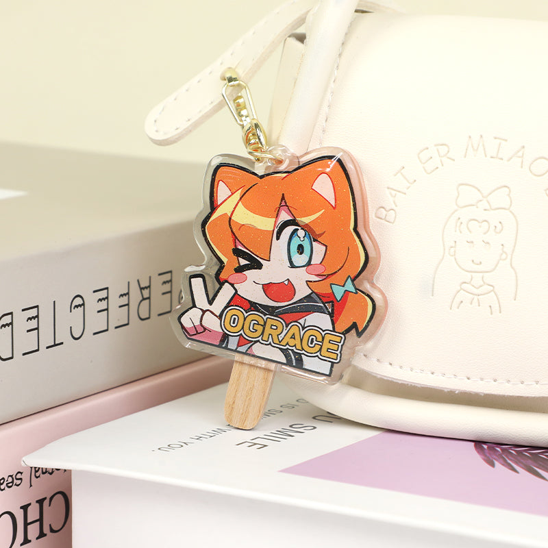 Custom Acrylic Ice Cream Popsicle Keychain