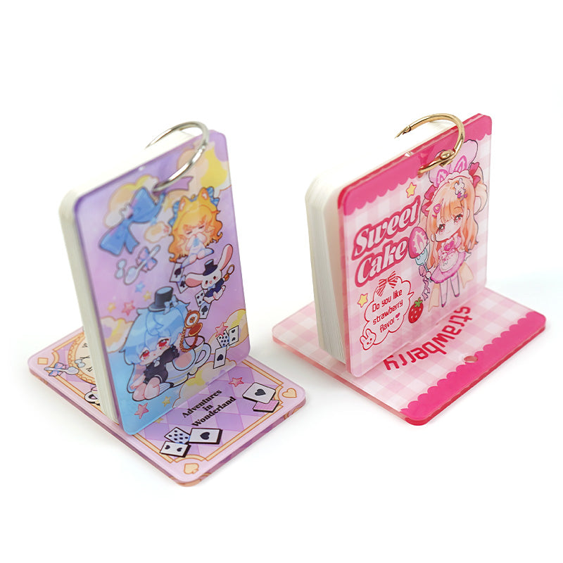 Custom Acrylic Loose-Leaf Binder Memo Pads Standees