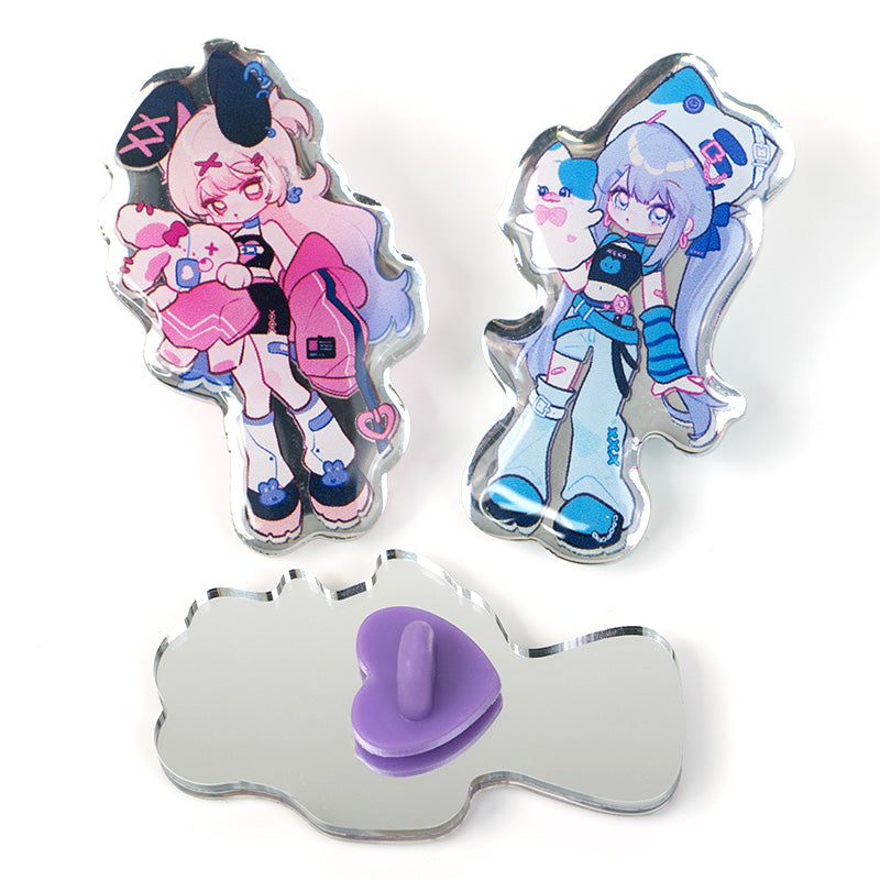 Custom Acrylic Mirror Pins