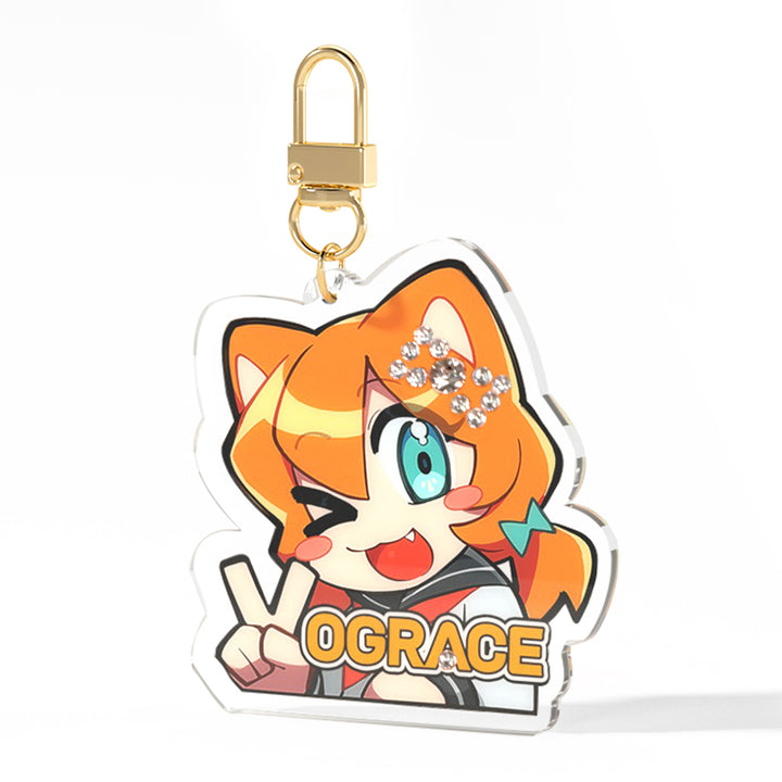 Custom Acrylic Rhinestone Keychain