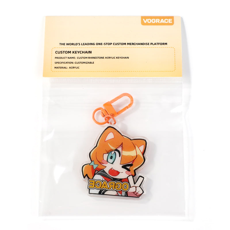 Custom Acrylic Rhinestone Keychain