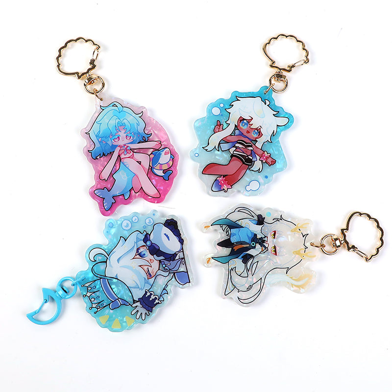 Custom Acrylic Shell Pattern Keychains