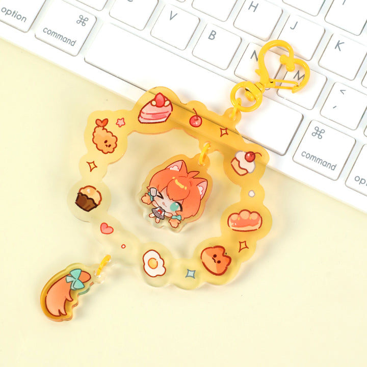 Custom Acrylic Wreath Dangling Shaker Keychains - VOGRACE