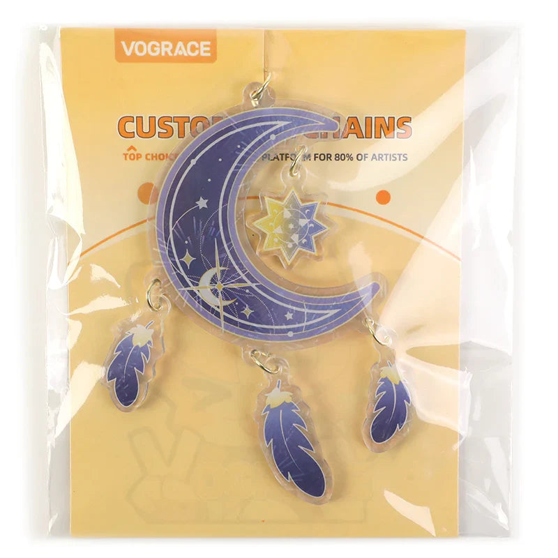 Custom Acrylic Wreath Dangling Shaker Keychains | Vograce