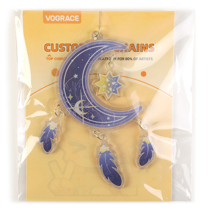 Custom Acrylic Wreath Dangling Shaker Keychains - VOGRACE