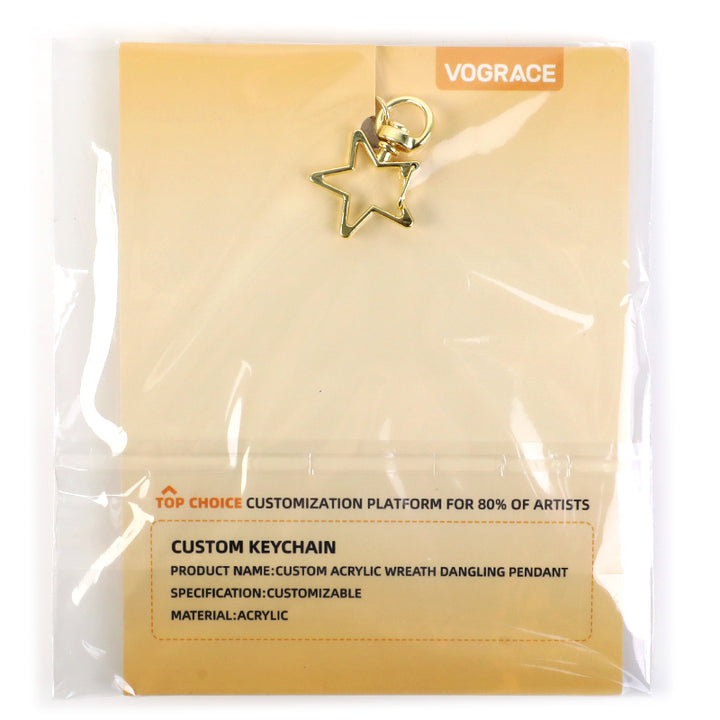 Custom Acrylic Wreath Dangling Shaker Keychains - VOGRACE