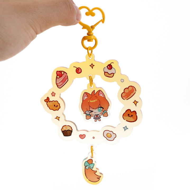 Custom Acrylic Wreath Dangling Shaker Keychains - VOGRACE