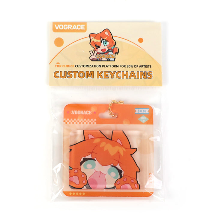 Custom Blister-Style Acrylic Keychain