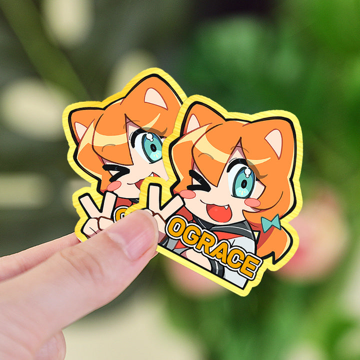 Custom Brushed Gold Stickers - VOGRACE