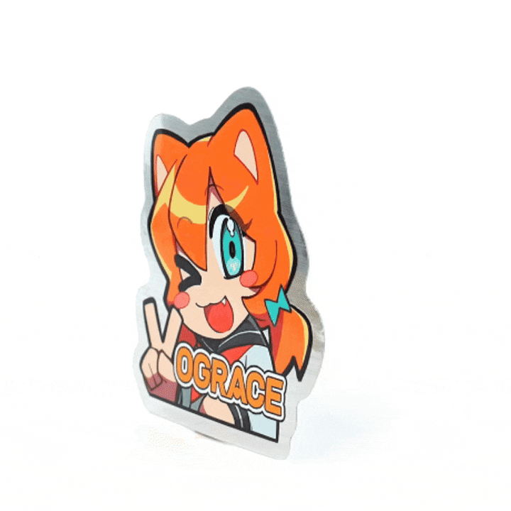 Custom Brushed Silver Stickers - VOGRACE