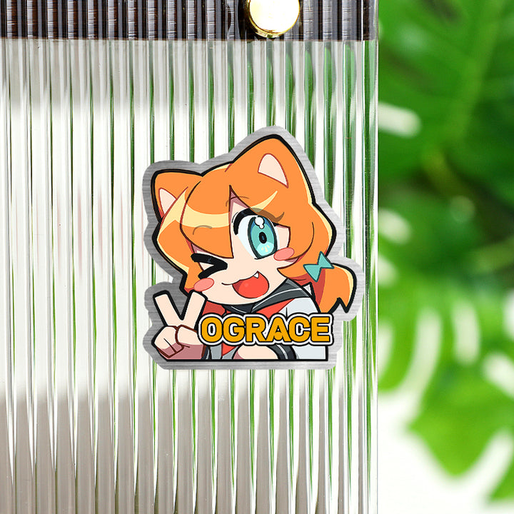 Custom Brushed Silver Stickers - VOGRACE