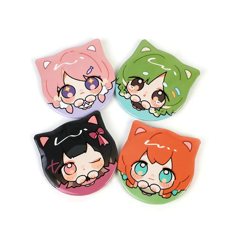 Custom Cat Ear Shapes Button Pins