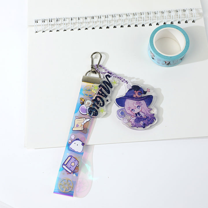 Custom Clear Acrylic Holographic PVC Lanyard Keychains