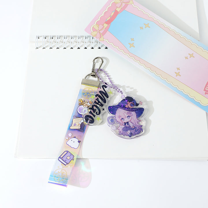 Custom Clear Acrylic Holographic PVC Lanyard Keychains