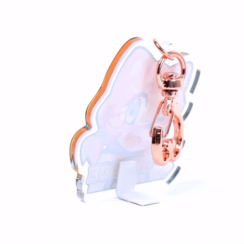 Custom Clear Acrylic Keychains Single Side Printing