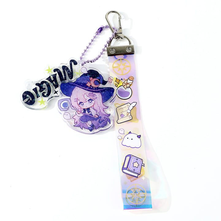 Custom Clear Acrylic Holographic PVC Lanyard Keychains