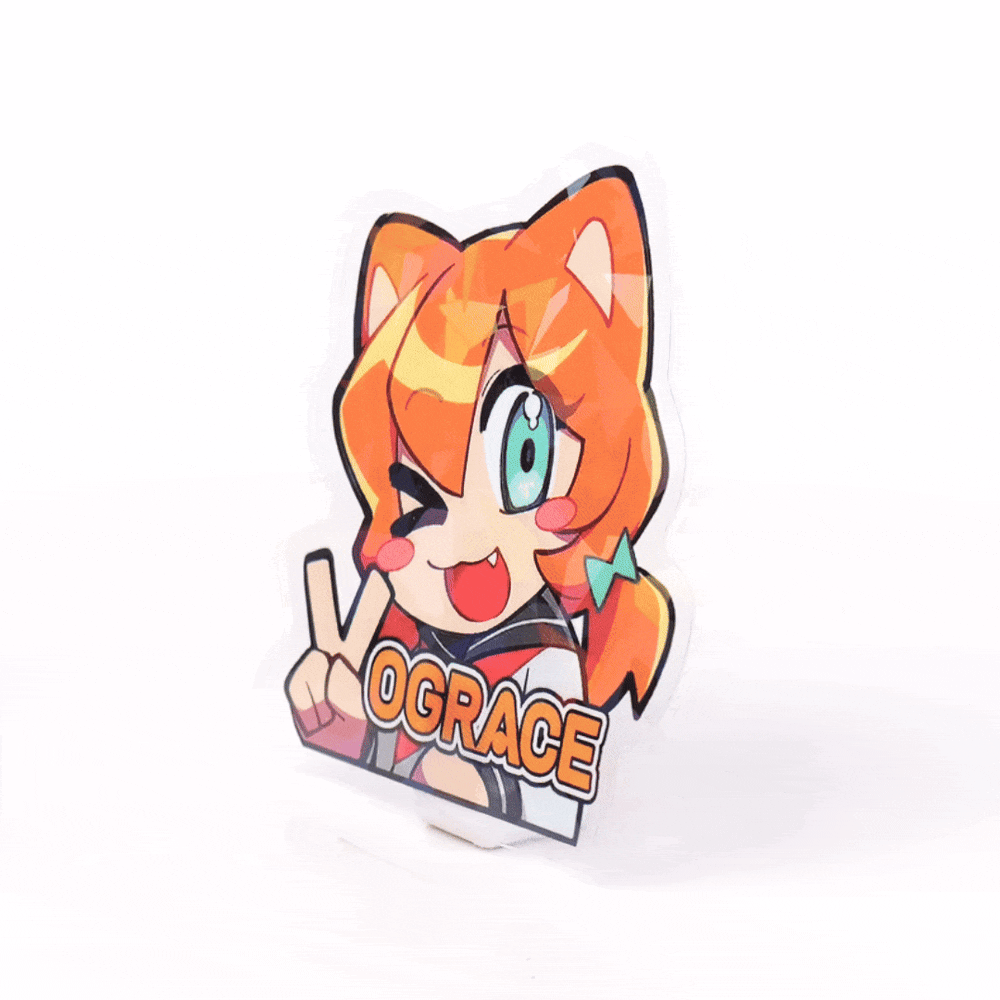 Custom Clear Holographic Stickers - VOGRACE