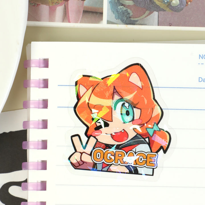 Custom Clear Holographic Stickers - VOGRACE