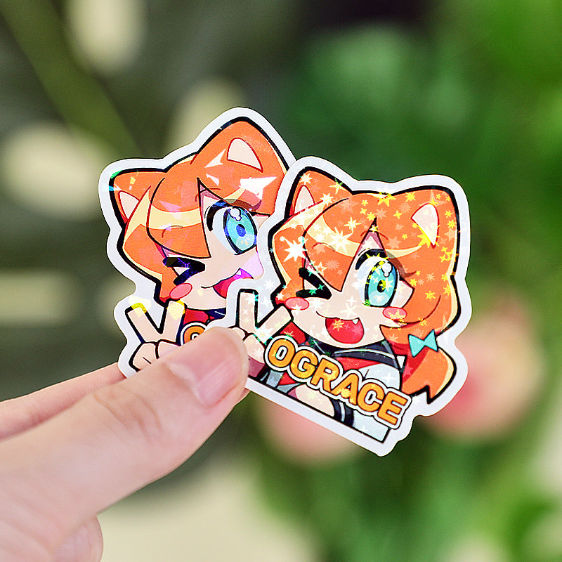 Custom Clear Holographic Stickers - VOGRACE